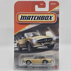 2025 MATCHBOX 1963 MERCEDES-BENZ 230 SL METAL GOLD MBX - Picture 1 of 4
