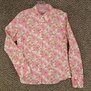 Tommy Hilfiger Size 10 Womens Floral Long Sleeve Button Up - Picture 1 of 10