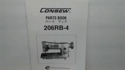Consew 206RB-4 Sewing Machine Parts Book Manual - Image 1 of 3