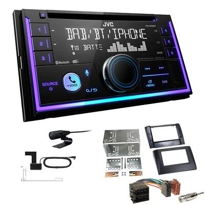 JVC 2-DIN MP3 Autoradio Bluetooth DAB+ für Fiat Stilo 2001-2008 schwarz - Bild 1 von 4