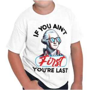 If You Ain't First You're Last Washington Youth Crewneck T Shirts Boy or Girl - Picture 1 of 7