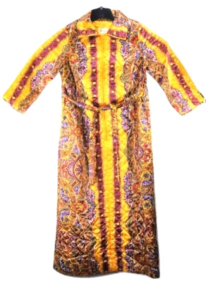 Abrigo de piscina Roberta Lynn de Hollywood años 70 vestido de casa ropa de salón encubrimiento 1/2 cremallera Foto 1 de 4