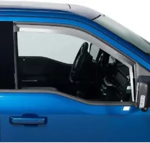 Chrome Trim Window Visors Fits Ford F150 2021-2025 & Ford F250 F350 F450 F550 2P - Picture 1 of 2