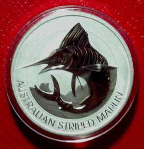 Moneda de 2 dólares Australian Striped Marlin 2020 plata fina de 1,5 oz 9999 en cápsula - Imagen 1 de 4