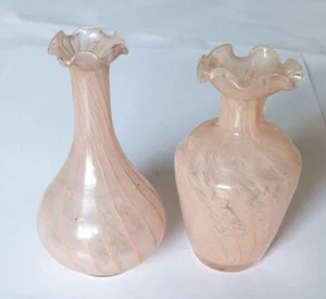 Coppia di piccole anfore in cristallo soffiato. Deliziose, vintage anni '90 - Foto 1 di 7