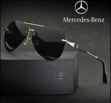 Mercedes-Benz Aviator Sunglasses, Gold Metal Frame, Polarized Uv Protection