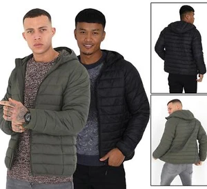 Mens Winter Jacket Warm Padded Puffer Bubble Down Coat Quilted Zip Outwear - Picture 1 of 19