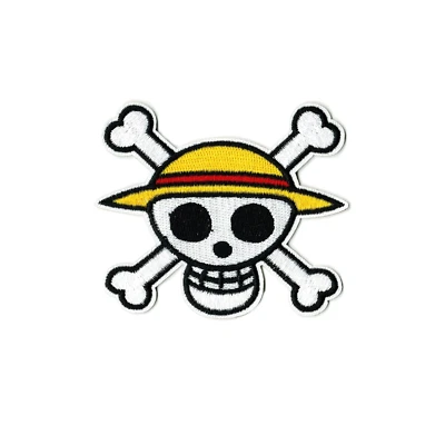 PATCHWORK PARADISE One Piece Straw Hat Pirates Jolly Roger Embroidered Iron On Patch Cosplay