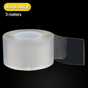 3Meter Sided Tape Nano Transparent Traceless Washable Adhesive Invisible Double - Picture 1 of 7