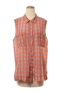 GAP women’s multicolor button-down cotton silk blouse Sz XL - Picture 1 of 1