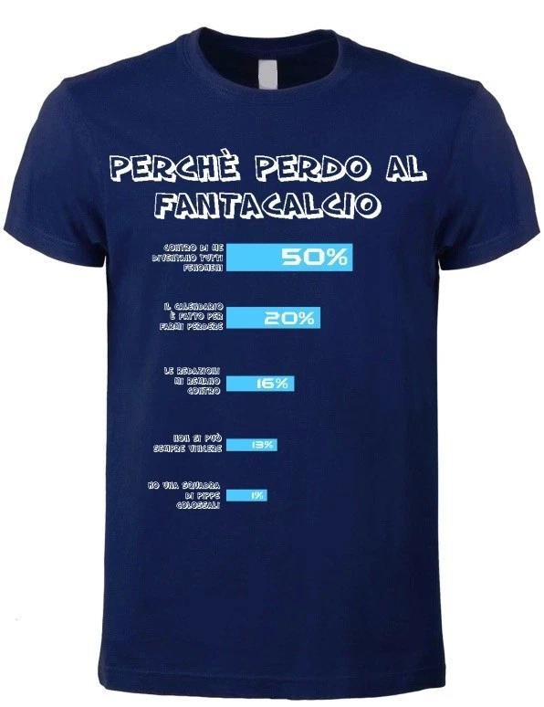 T-shirt Fantacalcio 100%co Disponibile dalla S alla XXL - Immagine 1 di 2