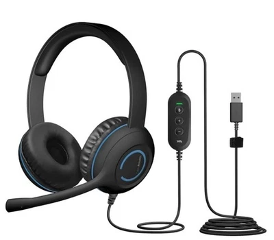 Cyber Acoustics AC 5008 USB Headset Padded Earcups Adjustable Microphone.....177 - Image 1 of 4