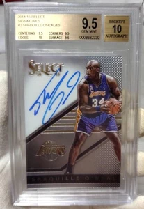 2014/15 Select Shaquille O'neal On Card LAKERS Auto #29/60 BGS 9.5 TRUE GEM+ - Picture 1 of 2