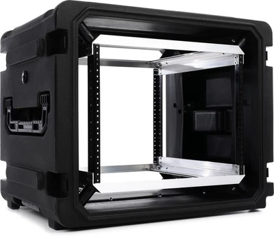 SKB 3SKB-R08U20W Roto-Molded Shockmount Rolling 8U Rack Case - Image 1 of 4
