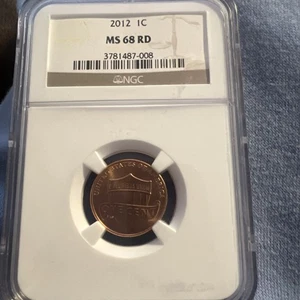 2012 LINCOLN SHIELD CENT NGC MS68 RED The Grade Says It All! . - Picture 1 of 5