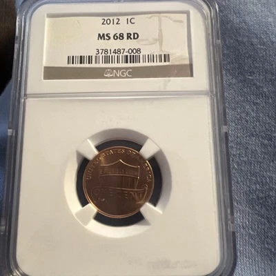 2012 LINCOLN SHIELD CENT NGC MS68 RED The Grade Says It All! . - Image 1 of 4