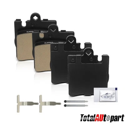 4x Pastillas de freno de cerámica con herrajes para Mercedes-Benz W203 C280 C350 W210 traseras Foto 1 de 4