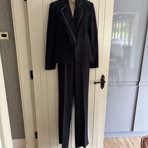 Luis Cavit designer Women's Suit Set Long Sleeve Suit Pants 10 jacket 12 - Picture 1 of 10