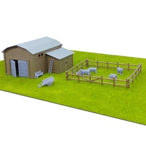 Outland Models paisaje ferroviario granero agrícola con accesorios?r 1:64 - Imagen 1 de 3