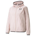 Puma Ess Graphics Full Zip Windbreaker Womens Pink Casual Athletic Outerwear 846