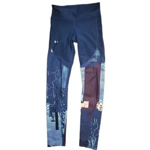 Under Armour Heatgear Leggings Women Sz S No Slip Graffiti Yoga Athleisure Gym - Picture 1 of 6