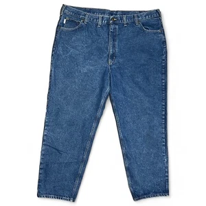 Carhartt Regular Fit Straight Leg Denim Blue Jeans Men's Size 44x31 - Picture 1 of 4