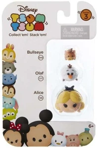 Disney Tsum Tsum 3 Pack Mini Figure Stack Em Series 3 Bullseye Olaf Alice - Picture 1 of 1