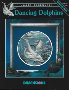 Dancing Dolphins Water Scene James Himsworth Dimensions Cross Stitch Chart - Picture 1 of 1