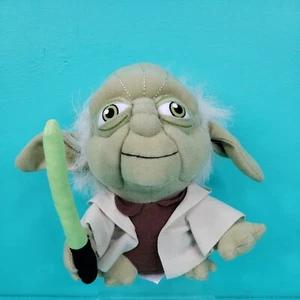 Plush YODA - 7" Star Wars Lucasfilm Stuffed Master With Light Saber Jedi 2013 - Picture 1 of 6