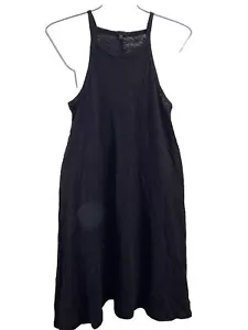 ATM Branded M NWOT Womens Black Cotton Tank Halter Dress $295 - Picture 1 of 9