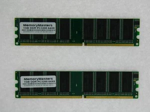 2GB 2x 1GB PC3200 DDR 400 MHz Non ECC 184 pin Low Density DIMM RAM Memory - Picture 1 of 1