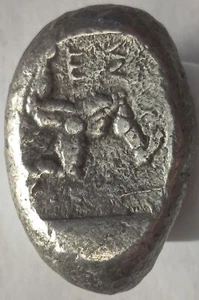 GRIEGO ANTIGUO Aspendos Pamphylia 465-430BC Plata AR Stater GUERRERO Triskeles 2D - Imagen 1 de 2