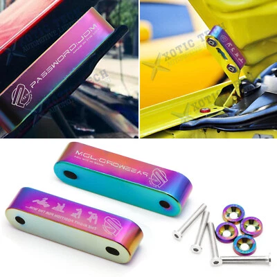 For Acura Integra Honda CRX Civic JDM PASSWORD Aluminum Hood Spacer Riser - NEO - Image 1 of 4