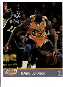 NBA Hoops Magic Johnson Los Angeles Lakers 1991 foto azione set squadra 8x10 - Foto 1 di 6