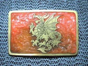 PRISONER CUSTOM HANDMADE WESTERN DRAGON BELT BUCKLE! VINTAGE! RARE! 1980s! USA! - Picture 1 of 10