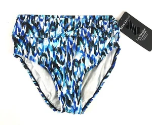 Miraclesuit, Women’s Fold Waist Bikini Bottom, Slimming, Size 12, Blue Swimsuit - Picture 1 of 3