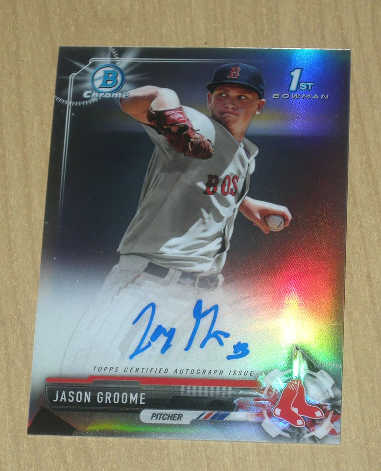 2017 Bowman (Chrome) prospect autograph refractor Jason Groome /499 - Image 1 of 1