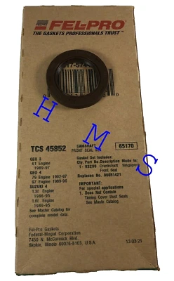 FEL-PRO TCS 45852 凸轮前密封套装 适合 GEO 铃木 GMC 1.3L 1.6L — 第 1/4 张图片