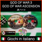 Lotto PS3🔹 GOD OF WAR ASCENSION + GOD OF WAR 3 🔹 Solo Dischi - Italiano 🇮🇹