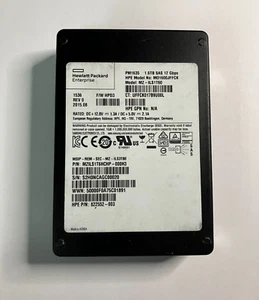 HP 1.6TB 2.5" 12G SAS SSD MZILS1T6HCHP HP MO1600JFFCK *512 FORMAT - Picture 1 of 5