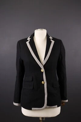 J. Jaqueta Blazer Crew Hacking Lã Dois Botões Espinha de Arenque Tamanho 2 - Imagem 1 de 4