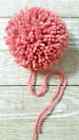 pom pom yarn for crochet hats large 3 inch 4 ply knit handmade pink mauve 1pc
