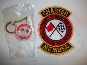 Chevrolet National Corvette Owners Association NCOA Patch & Key Tag Chain - Picture 1 of 4