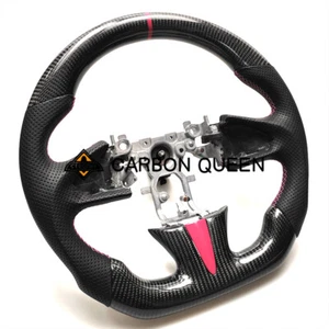 Volante de fibra de carbono real para infiniti q50 acento rosa con rayas - Imagen 1 de 7