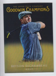 2021 UD GOODWIN CHAMPIONS BRYSON DeCHAMBEAU /249 BLACK GOLD CDD PLATINUM #5 Golf - Picture 1 of 1