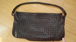 bottega veneta leather intrecciato brown women purse bag italian design handbag - Picture 1 of 8