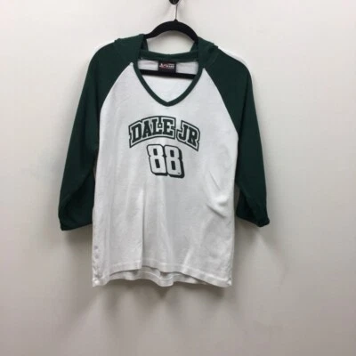 Camiseta con capucha verde blanca M Dale Earnhardt Jr 88 Nascar Chase Authentics para mujer Foto 1 de 4