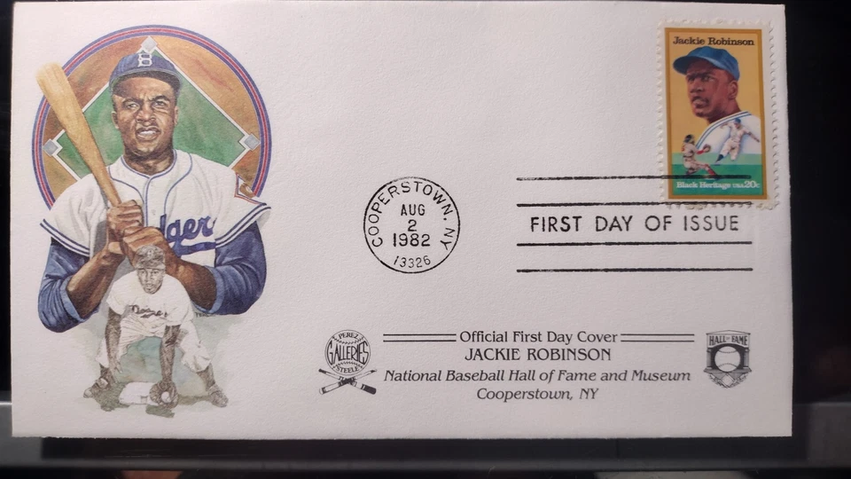 1982 Vintage First Day Of Issue Jackie Robinson Cover And Stamp. Commemorative  - Image 1 of 1
