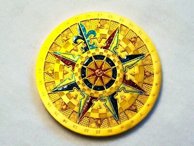 Compass Rose 2007 - acabado dorado satinado - nueva geocoin sin activar Foto 1 de 2