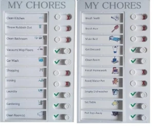 2 Portable Chore Chart Adults Kids Boards To Do List My Chore Checklist Board - Picture 1 of 3